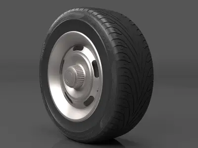Realistic Wheel Tire 5 3D model