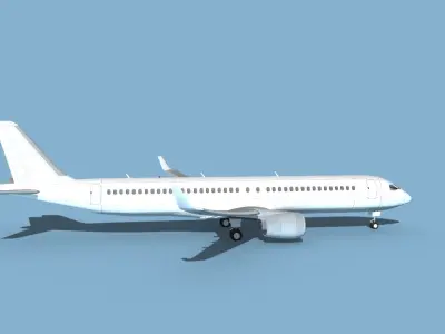 Airbus A220-300 Unmarked 2 3D model