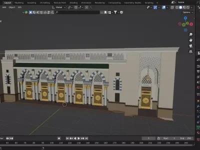 Madina Mosque Entrance 3D model