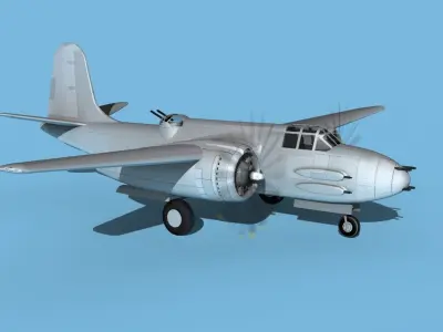 Douglas A-20G Havoc V00 3D model