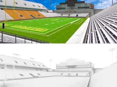 Bobby Dodd Stadium Low-poly 3D model
