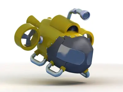 submarine seawolf navy attack deep vehicle nuclear missile 3D model