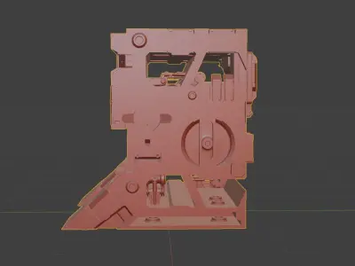 Sci-fi asset for a military KITBASHING taste 3D model