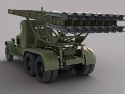 Katyusha Low-poly 3D model