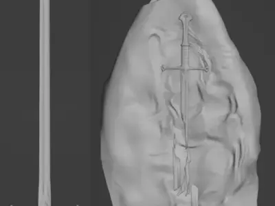 High quality Narsil sword 3D model