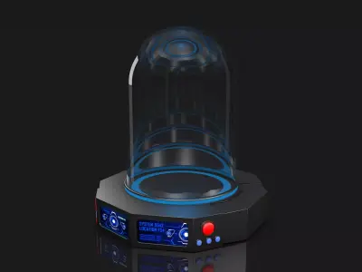 Sci Fi Liquid Container 3D model 2