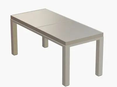 Furniture outdoor metal table Low-poly 3D model