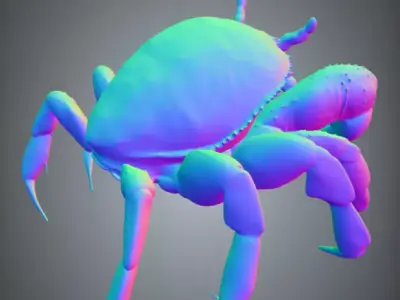 Crab 4 Free low-poly 3D model