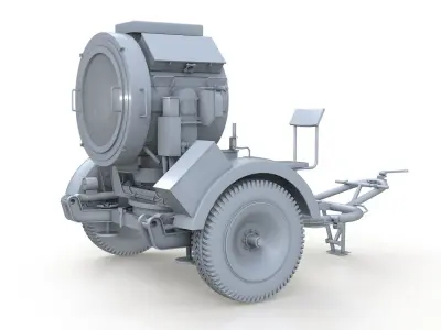 60cm Flak Scheinwerfer 36 - Flak SW 36 3D model