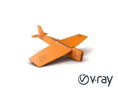 Cardboard Airplane Rustic Texture Model Pack Low-poly 3D model