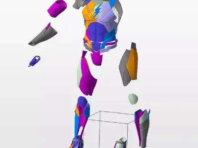 The Flash Justice League Full Body Armor Suit 3D Print Files 3D print model