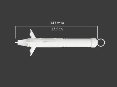 Darth Atrius Lightsaber - Var B - 3D printable 3D print model