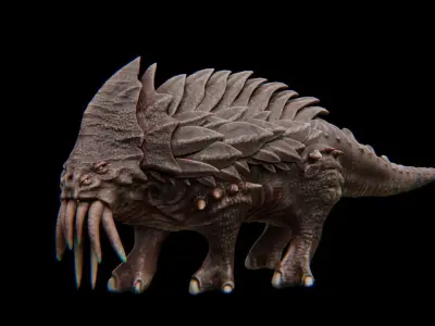 Behemoth Alien Creature Low-poly 3D model