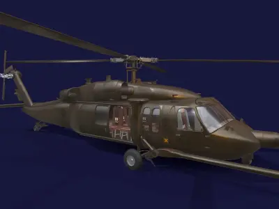 Atlas-29 blackhawk helicopter - blackhawk helicopter 3D model