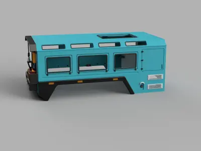 Crawler Cat 1 6x6 Expedition Cab - 1-10 RC body attachment 3D print model