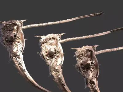 Epic scythe Ornate 1 3D model
