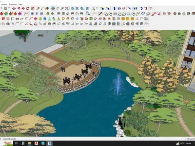 Lake view apartments sketchup models 3D model