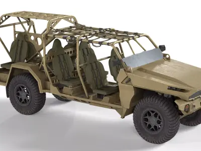 Chevy Colorado ZR2 military ISV V2 Low-poly 3D model