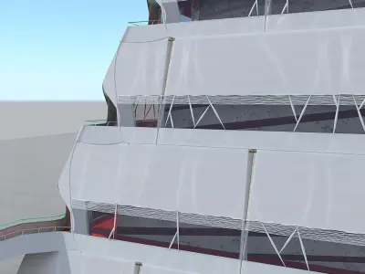 Ziggurat building 3D model