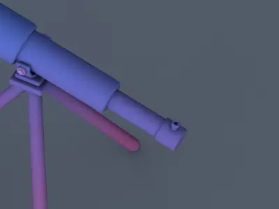Telescope Low-poly 3D model