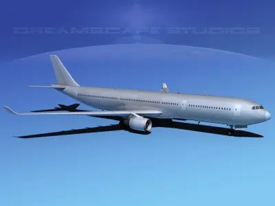 Airbus A330-300 Bare Metal 3D model