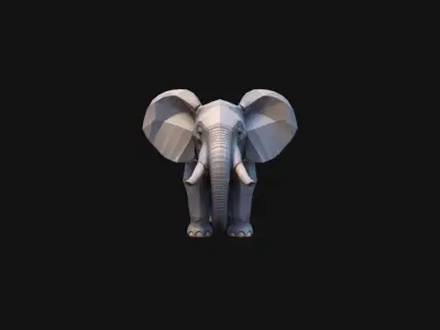  Elephant Largest Land Mamma 3d Render 3D model