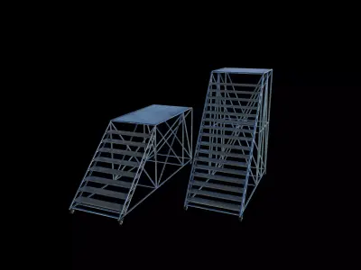 Rolling service ladder 3D model