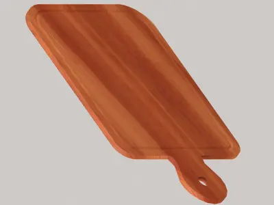 Wooden chopping board Free low-poly 3D model get