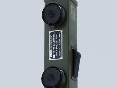 Military Radio  Low-poly 3D model