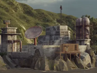 Outpost 3 Low-poly 3D model