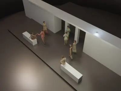 Rigged Roman Civilian Men and Women 3D Model Collection