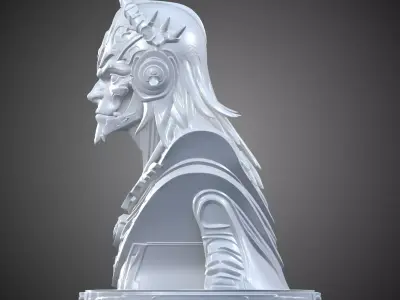 Sci-Fi Cyber Commando Bust PM-409 3D print model