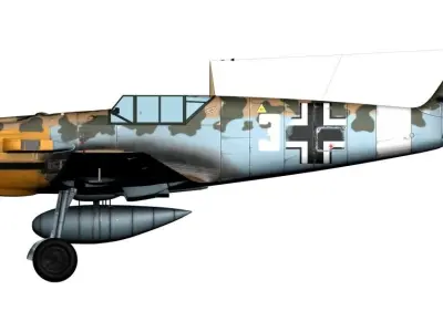 Messerschmitt BF109-E7 Trop 3D model