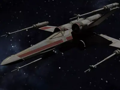 X-wing  Free low-poly 3D model