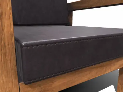 Armchair Low-poly PBR Free low-poly 3D model buy