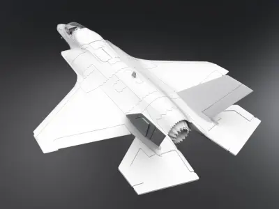 F35B Lightning II scale model 3D print model