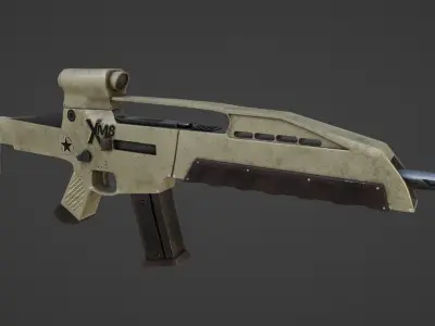 XM8 Rifle Low-poly 3D model