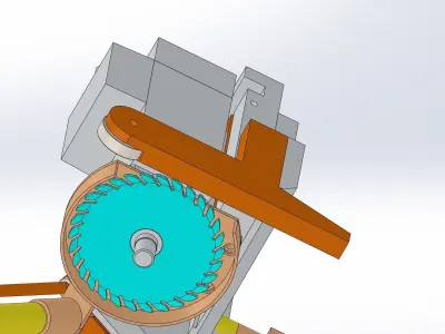 Single track cutting mechanism 3D model