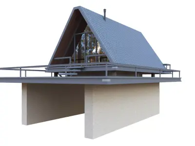 House Cabin home Villa  Modern 3d model 80 3D model