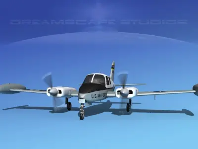 Cessna U-3B Blue Canoe V10 3D model