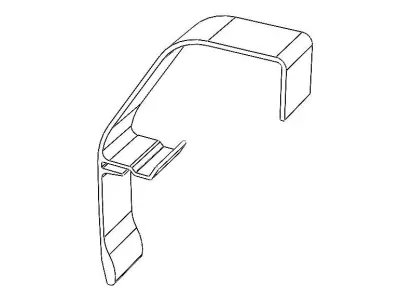Aluminum Extruded e-Handle MOD AL-08hd Low-poly 3D model