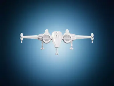 X-wing Starfighter Spaceship Miniature Model 3D print model