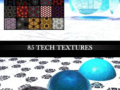 85 HD tech textures 3D model