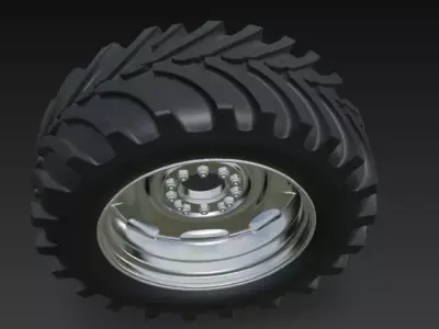 Truck Tyre 3d Model 3D model
