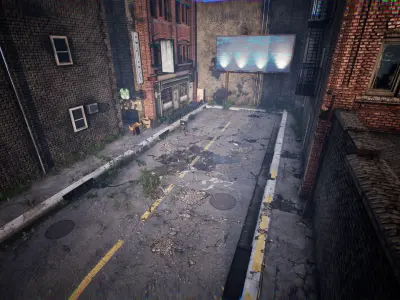 Urban Billboard Prop Pack  40 Assets Low-poly 3D model