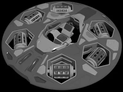 Thronum Domini - Concept Drone design 3D model