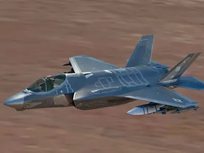 F35A Lightning II - Rigged - with high resolution Textures Low-poly 3D model