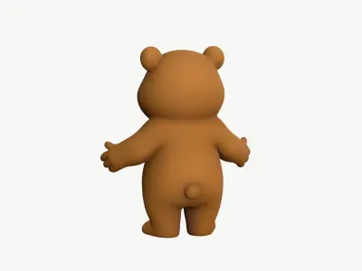 High-Quality Realistic Cute Cartoon Bear 3D model