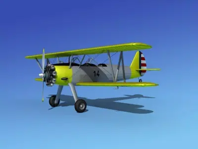 Stearman PT-17 Kaydet V07 3D model