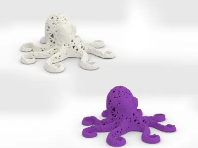 Octopus made of plastic 3D print model